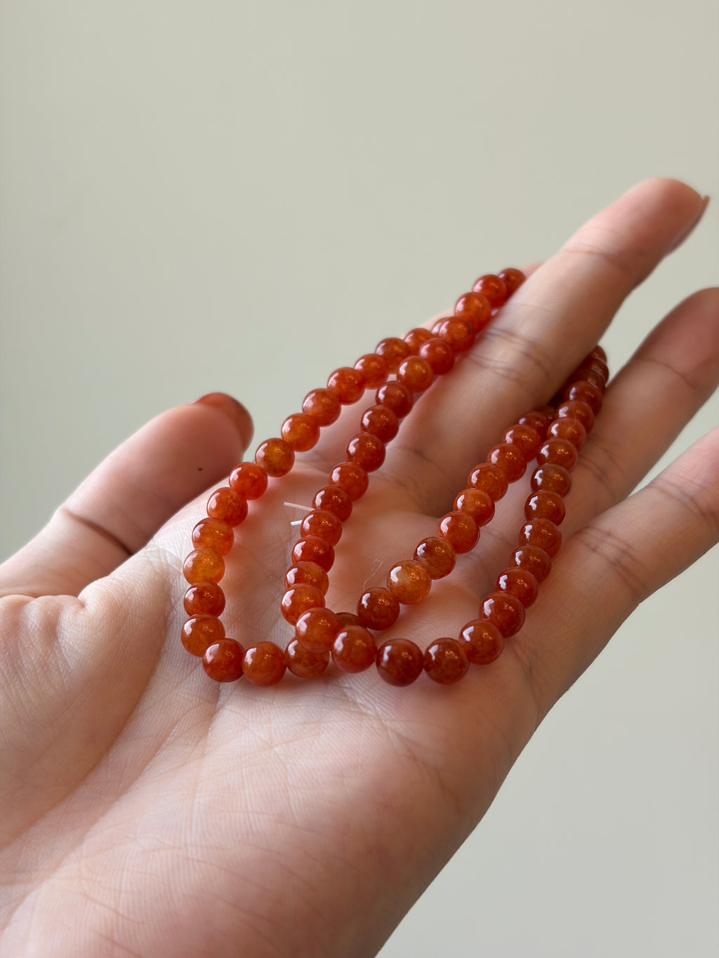 冰紅翡 翡翠手串