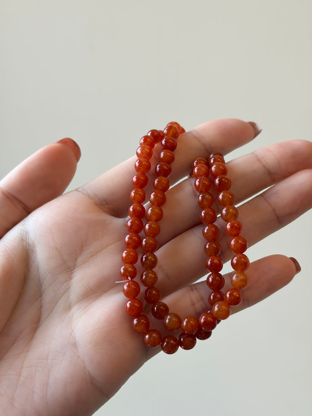冰紅翡 翡翠手串